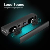 Wohome Sound Bar for Smart TV with Wired Subwoofers, 2.1 Channel Small TV Soundbar Speakers with Colorful Backlight, Home Theater Surround Sound System, Bluetooth 5.3/ Optical/AUX Connectivity - Image 2