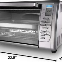 Black+Decker Countertop Convection Toaster Oven, 8 One-touch Cooking Functions, Stainless Steel - Image 9