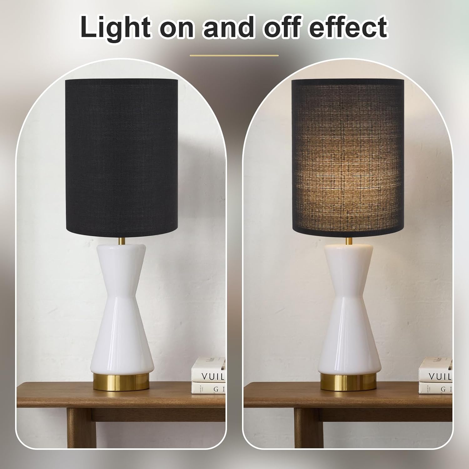 Black Linen Tall Drum Lampshade, 10" Top x 10" Bottom x 13" High Lamp Shade, Lamp Shade Replacement for Table and Floor Lamps, Pendant Light, Handcrafted Lampshade, Easy Assembly - Image 3