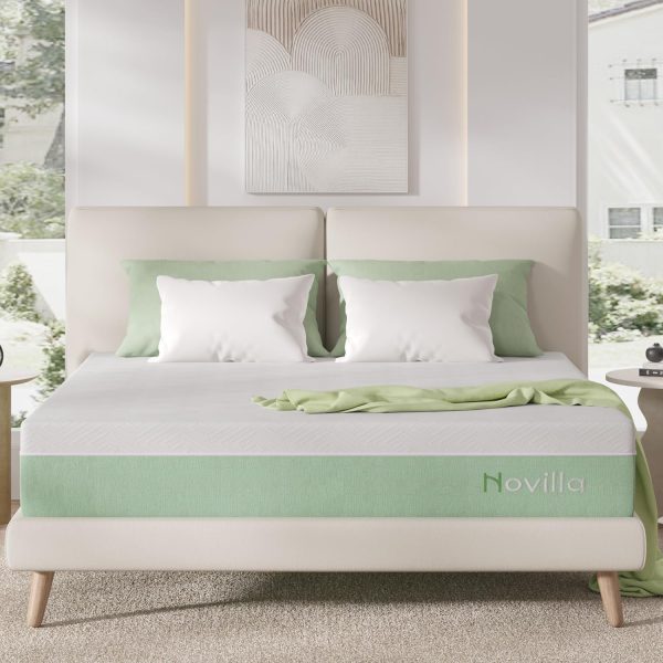 Novilla 10 Inch King Mattress, Gel Memory Foam Mattress King Size in a Box for Pressure Relieving & Back Support & Cool Night Comfort, CertiPUR-US Certified
