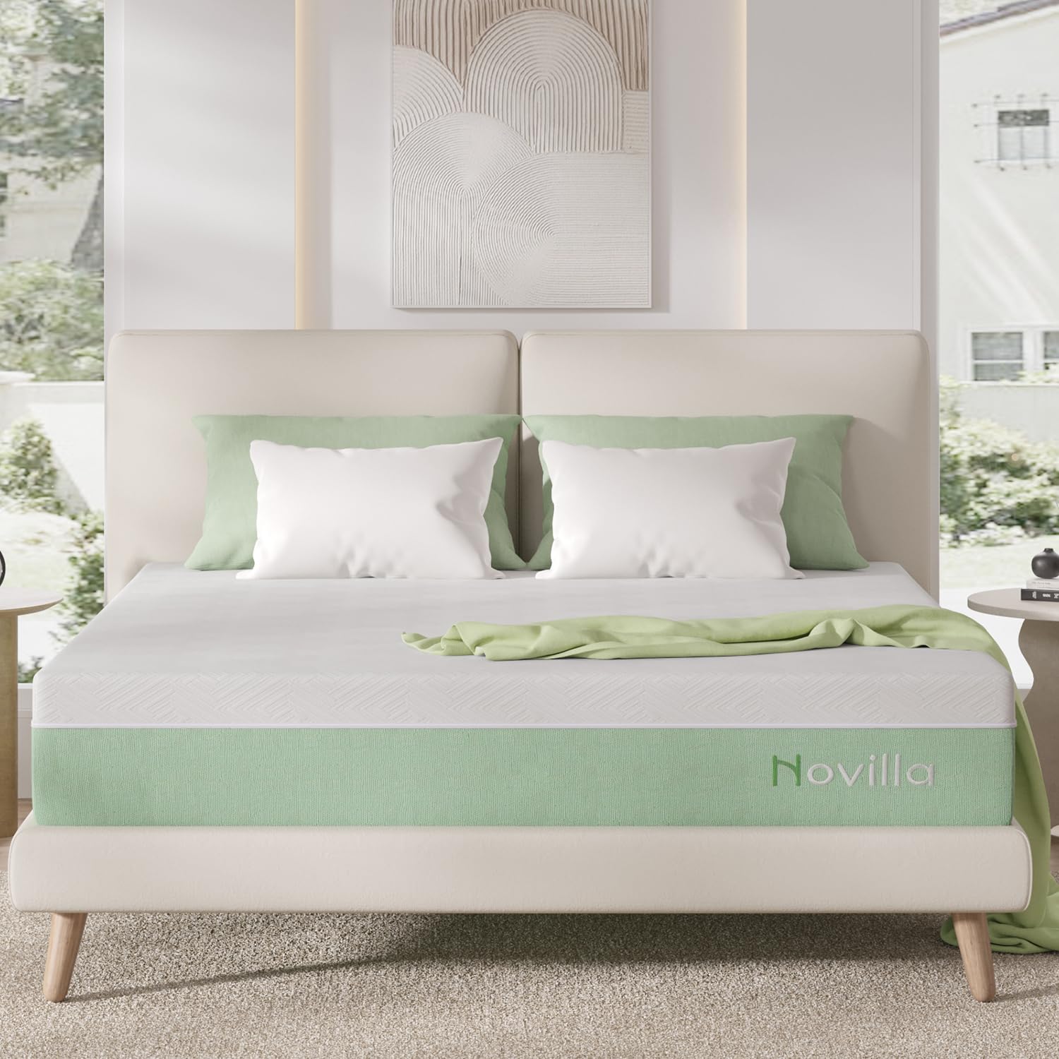 Novilla 10 Inch King Mattress, Gel Memory Foam Mattress King Size in a Box for Pressure Relieving & Back Support & Cool Night Comfort, CertiPUR-US Certified