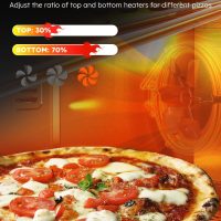 Nuwave Bravo Pro Smart Toaster Oven Countertop, True Air Fryer Combo w/Improved 100% Convection, 35% Crispier, 112 Presets, Customizable Pizza Zones, Integrated Probe, PFAS Free, 30QT, Stainless Steel - Image 3