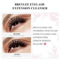 BREYLEE Eyelash Cleanser, Shampoo Foam & Brushes Eyelid Cleanser for Makeup Remover Paraben & Sulfate Free for Salon and Home Use(60ml, 2 fl oz) - Image 4