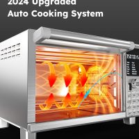 Nuwave Bravo Pro Smart Toaster Oven Countertop, True Air Fryer Combo w/Improved 100% Convection, 35% Crispier, 112 Presets, Customizable Pizza Zones, Integrated Probe, PFAS Free, 30QT, Stainless Steel - Image 2