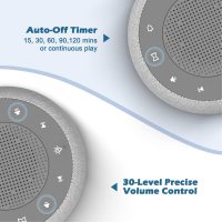Buffbee Sound Machine & Alarm Clock 2-in-1, 18 Soothing Sound, 7 Night Light, Sleep Timer, Precise 30-Level Volume Control White Noise Machine - Image 7