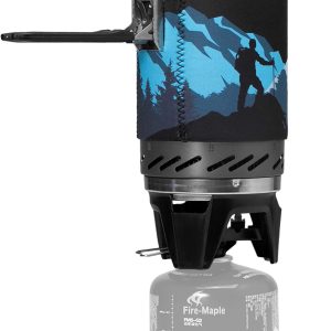 Fire-Maple Fixed Star X2 Backpacking and Camping Stove System Outdoor Propane Camp Cooking Gear Portable Pot Jet Burner Set Ideal for Hiking, Trekking, Fishing, Hunting Trips and Emergency Use