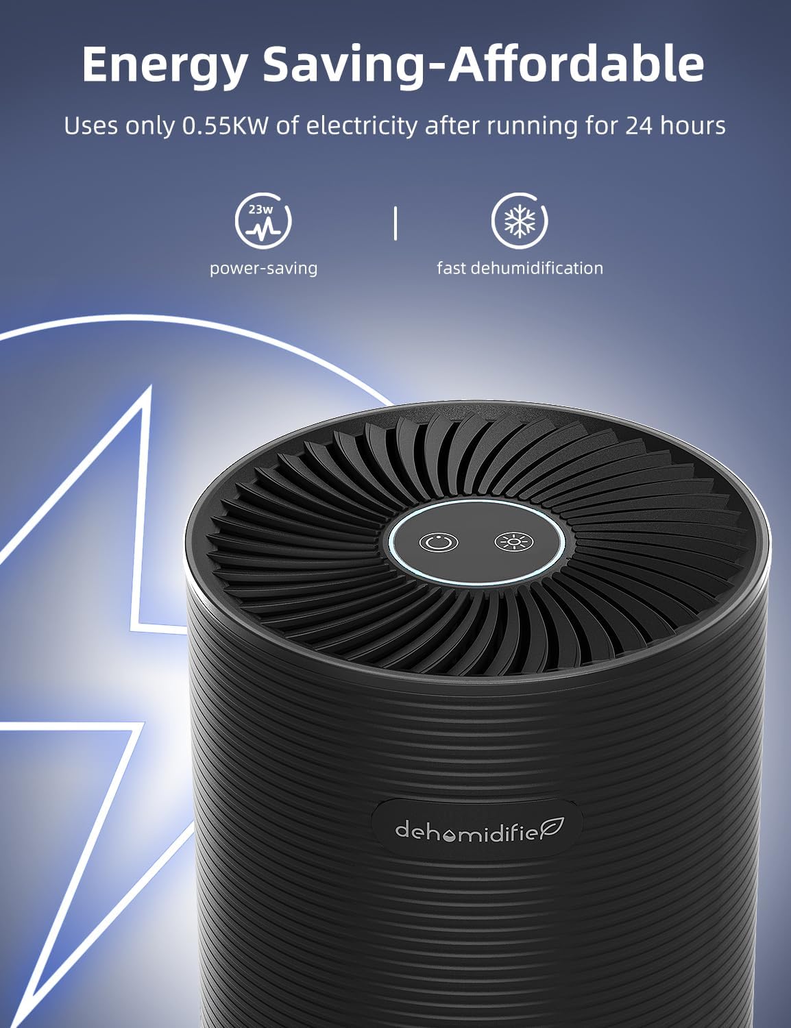 Dehumidifiers for Home, 25oz Dehumidifier for Bedroom with Auto-off, Ultra Quiet Energy Saving for Bathroom Closet Wardrobe Office RV (285sq.ft) - Image 4