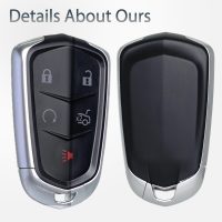 Key Fob Shell Case Replacement Fits for Cadillac ATS ATS-v CTS CT6 XTS XT5 XT4 XT6 SRX 2014 2015 2016 2017 2018 2019 2020 2021 Keyless Entry Remote Control 5btn Pad Cover - Image 5