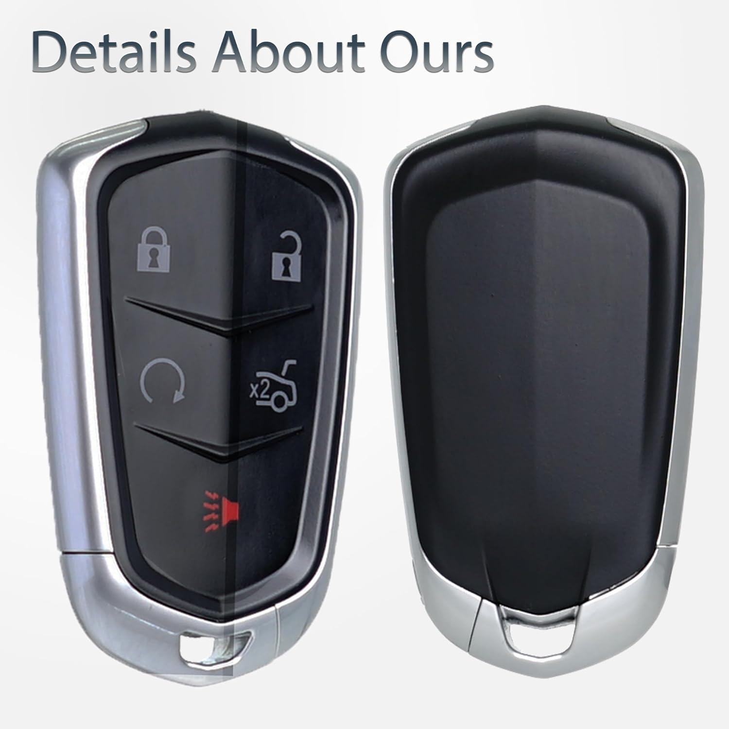 Key Fob Shell Case Replacement Fits for Cadillac ATS ATS-v CTS CT6 XTS XT5 XT4 XT6 SRX 2014 2015 2016 2017 2018 2019 2020 2021 Keyless Entry Remote Control 5btn Pad Cover - Image 5
