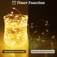 4Pack 80FT 240LED Fairy Lights Battery Operated with Remote & Timer | 8 Modes Twinkle String Lights Battery Powered Indoor Outdoor Waterproof for Bedroom Wedding Classroom Christmas Décor - Image 3