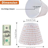 Uno Lamp Shade,Drum Pleated Lamp Shades 5" Top x 9" Bottom x 7" Slant Height,Barrel Small Replacement Lampshade (Uno Fitter), Fabric Lampshades Table lamp Shades Bottle Lamp Shade,1 Pack(Brown Floral) - Image 2