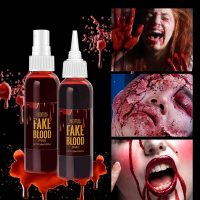 Halloween Fake Blood Makeup, Fake Blood Spray 2.03oz + Dripping Blood 2.03oz, Washable Realistic Fake Blood for Clothes, Sfx Special Effects Makeup Kit for Vampire Monster Zombie Cosplay (Red) - Image 2