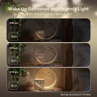 Vivilumens Sunrise Alarm Clock for Heavy Sleepers Adults, Wake-up Light, Sleep Aid 10 White Noise Sound Machines with 30/60/90 Timer, 3 Level Dimmable Touch Table Lamp with Snooze USB Charger Port - Image 5