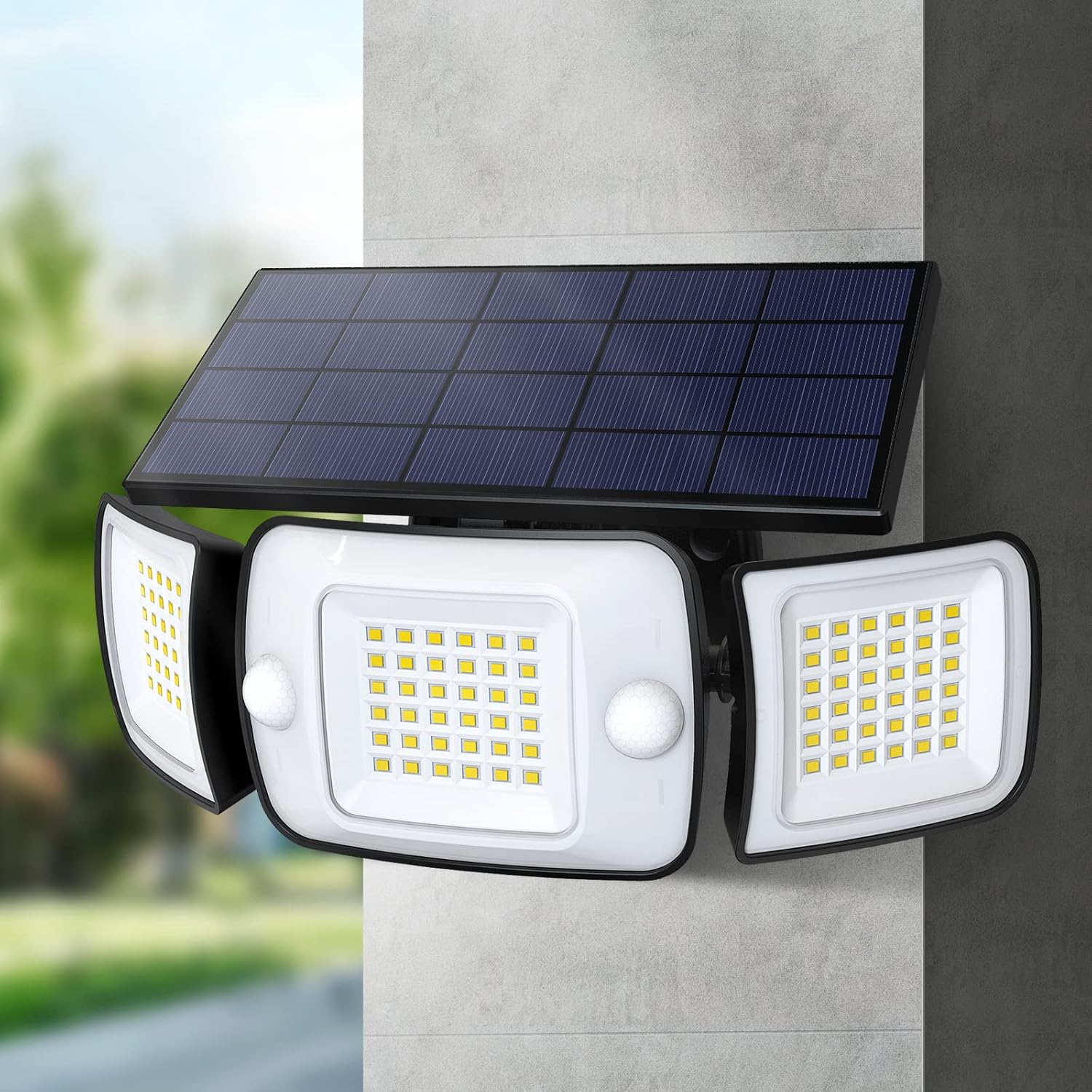 intelamp Solar Outdoor Lights,6000mAh Motion Sensor with Dual Sensors,Waterproof Solar Flood Lights 270°Wide Angle for Outside with 3 Modes - Image 7