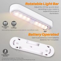STAR-SPANGLED 3 Pack 7” Motion Sensor Lights Indoor Battery Operated, Stick on LED Light for Closet, Stairs, Under Cabinet, Warm White - Image 5