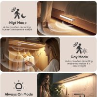 Under Cabinet Lighting Wireless, 2200mAh Rechargeable Battery Operated Motion Sensor Light Indoor, 3 Color Temps Under Counter Light, Dimmable Wireless Closet Lights w/Remote for Kitchen,Pantry,4 Pack - Image 6
