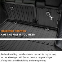 KUST Floor Mats for Honda HR-V 2023-2025 2026, Cargo Mat Floor Liners Back Seat Mats for HRV Accessories, All Weather Protection TPE Rubber Rear Trunk Mat High Edge (Full Set Mats) - Image 8