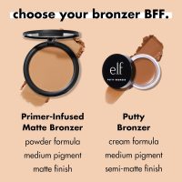 e.l.f. Primer-infused Bronzer, Long-Wear, Matte, Bold, Lightweight, Blends Easily, Contours Cheeks, Forever Sun Kissed, All-Day Wear, 0.35 Oz - Image 6