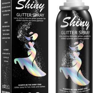 Body Glitter, Body Glitter Spray, Glitter Spray for Hair and Body, Long-Lasting and Quick-Drying Silver Glitter Hairspray Suitable for Stage, Festival Rave and Makeup Prom (2.11 Fl Oz)
