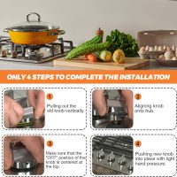 𝟮𝟬𝟮𝟱 𝙐𝙥𝙜𝙧𝙖𝙙𝙚𝙙 W10594481 Gas Range Stove Knobs 5pcs Replaces for Whirlpool Range/Oven WCG97US6DS00 WCG97US0DS00 - W10594481 Stainless Steel Cooker Stove Control Knobs Replaces AP6023301 - Image 7