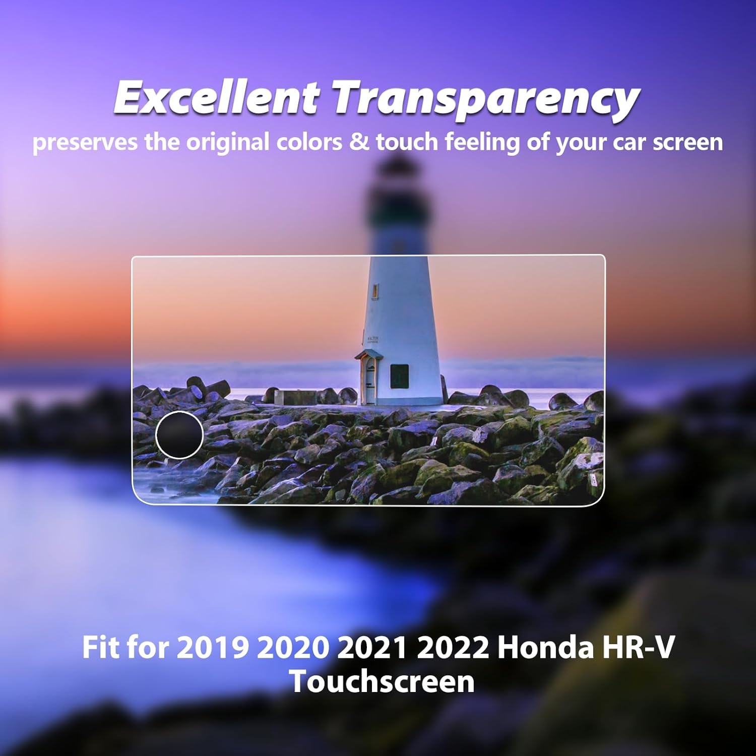 Screen Protector Foils for 2019 2020 H*onda HRV HR-V Accessories Infotainment Display PET Plastic Anti-Scratch Navigation Center Control Touchscreen Protective Film(2019+ Media 2P) - Image 3