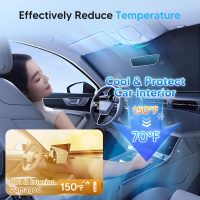 KUST Windshield Sun Shade for Honda HR-V 2016 2017 2018 2019 2020 2021 2022 HRV Accessories Sunshades Window Sun Visors Foldable Blocks UV Rays Keep Cars Cooler - Image 2