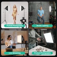 EMART Softbox Photography Lighting Kit, 16"x16" Pull Soft Box, 50W 3000K-6000K LED Bulb with Remote/APP Control, Professional Photoshoot Equipment for Studio Lights, Portrait, Video Recording(2 Pack) - Image 6
