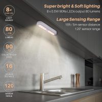 STAR-SPANGLED 3 Pack 7” Motion Sensor Lights Indoor Battery Operated, Stick on LED Light for Closet, Stairs, Under Cabinet, Warm White - Image 2