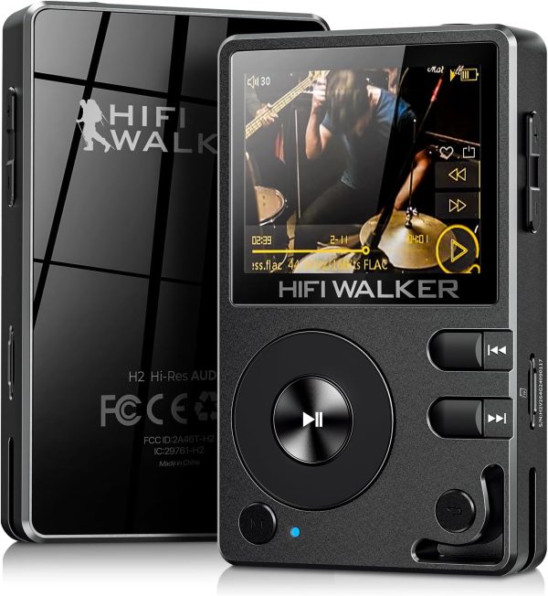 H2 HiFi MP3 Player with Bluetooth, Lossless DSD DAC Flac, High Resolution Music Player, Portable Audio Player with 64 GB Memory Card, Supports up to 512GB