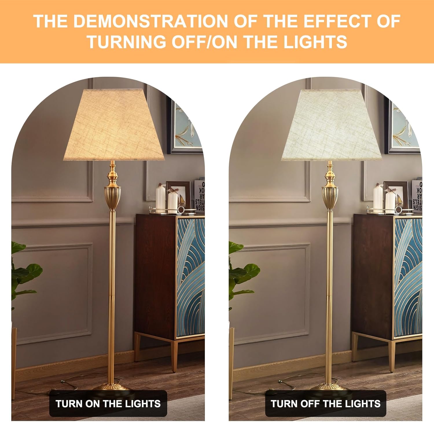 Lamp Shades Set of 2, 8''x8''Top, 13''x13''Bottom 10'' Height, Beige Square Lampshades Replacement Lamp Shades Natural Linen Hand Crafted for Table Lamps Floor Lamps Pendent Light, Assembly Required - Image 2