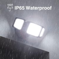 Onforu 55W LED Dusk to Dawn Flood Lights, 6000LM Black Exterior Security Outdoor Lighting,IP65 Waterproof Outdoor 3 Adjustable Heads Photocell Light Fixture,6500K Floodlight for Garage,Patio,Yard - Image 5