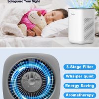Priestley Small Air Purifiers for Home Bedroom Dorm Office Desktop, 20dB Quiet 3-in-1 HEPA Air Purifier with Essential Oil Diffuser, Air Filters Smoke, Allergies, Pet Dander, Odor, Dust - Image 6