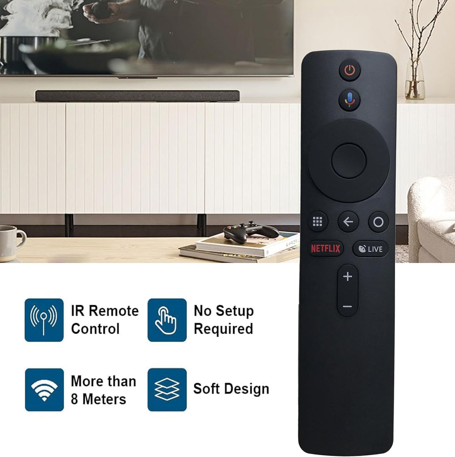Replacement Voice Remote Control for Xiaomi Mi Box S Streaming Media Player - Image 2
