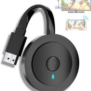 4K Wireless HDMI Display Dongle Adapter 1080P, WiFi Casting Movies, Shows Receiver for i-Phone, i-Pad, Android, Tablet, Laptop, Window to HDTV/Monitor/Projector, Compatible Miracast, Air Play, DLNA