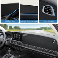 FIILINES Dash Cover for Honda HR-V 2023-2026 HRV, Dashboard Mat HRV Accessories Mesh Dash Mat Sunshade Nonslip Protector No Glare Black - Image 3