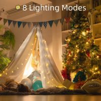120 LED String Lights 40ft, 8 Lighting Modes Plug in Fairy String Lights for Bedroom Classroom Patio Garden Wedding Party Christmas Tree Outdoor Indoor Decorations Warm White - Image 4
