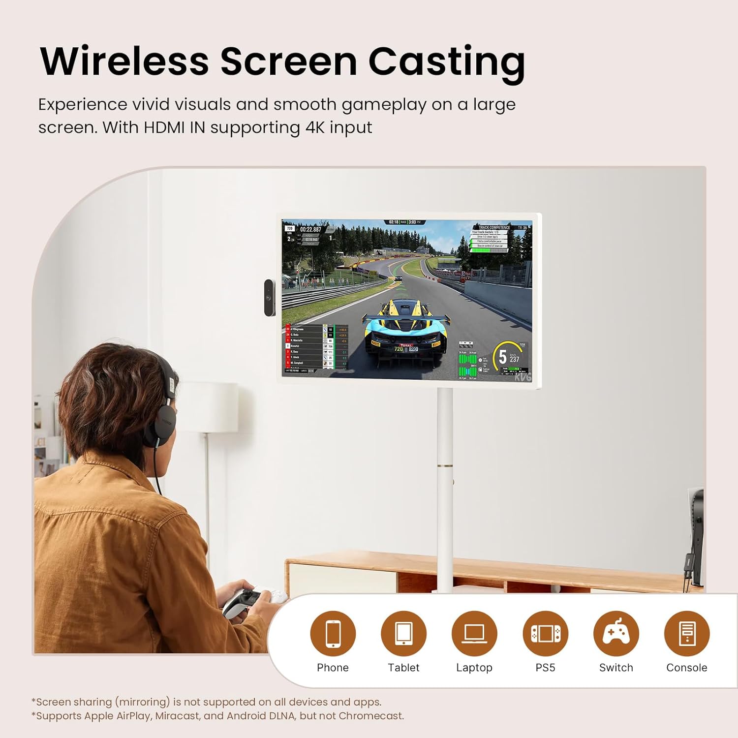 ApoloSign 32'' UHD 4K Smart Portable TV 2nd Gen, 16(8+8) GB RAM+256GB, Android 15, EDLA-Certified, Portable Touch Screen Monitor, Built-in 15000mAh Battery, Full Swivel Rotation, Voice Remote Control - Image 6