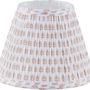 Uno Lamp Shade,Drum Pleated Lamp Shades 5" Top x 9" Bottom x 7" Slant Height,Barrel Small Replacement Lampshade (Uno Fitter), Fabric Lampshades Table lamp Shades Bottle Lamp Shade,1 Pack(Brown Floral)