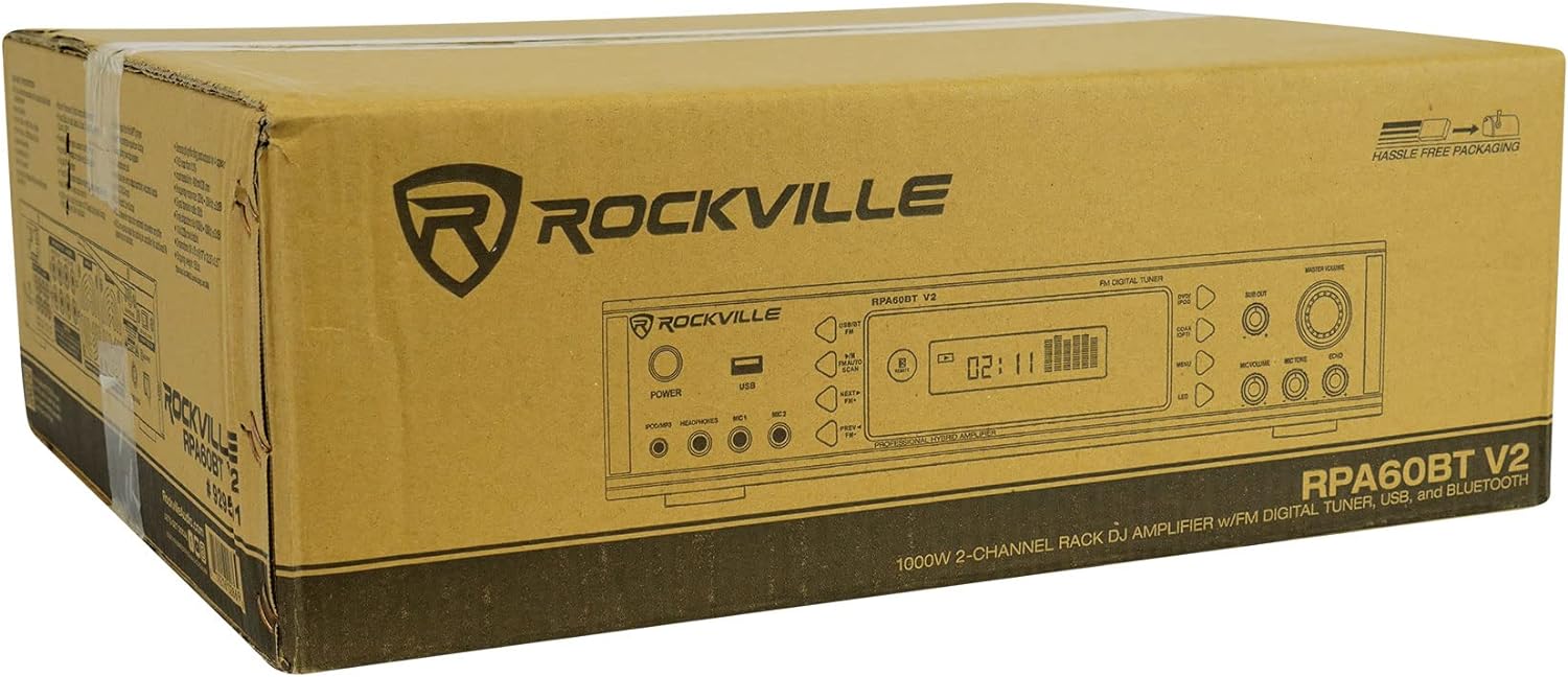 Rockville 1000 Watt Home Theater Bluetooth Receiver+(4) 3.5" Black Cube Speakers - Image 7