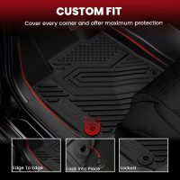 LASFIT Floor Mats & Cargo Mat for Honda HRV 2026 2025 2024 2023 (Gasoline & Hybrid) & for Acura ADX 2025, All Weather TPE Custom Fit HR-V Floor Liner Accessories, 1st & 2nd Row & Trunk Mat, Black - Image 3