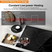 Electric Cooktop 36 Inch 5 Burners, Electric Stove Top, Built-in Ceramic Radiant Cooktop with Sensor Touch Control, Fast Heat, Multiple Safety Protection, 9000W with Hard Wire for 220V~240V - Image 2
