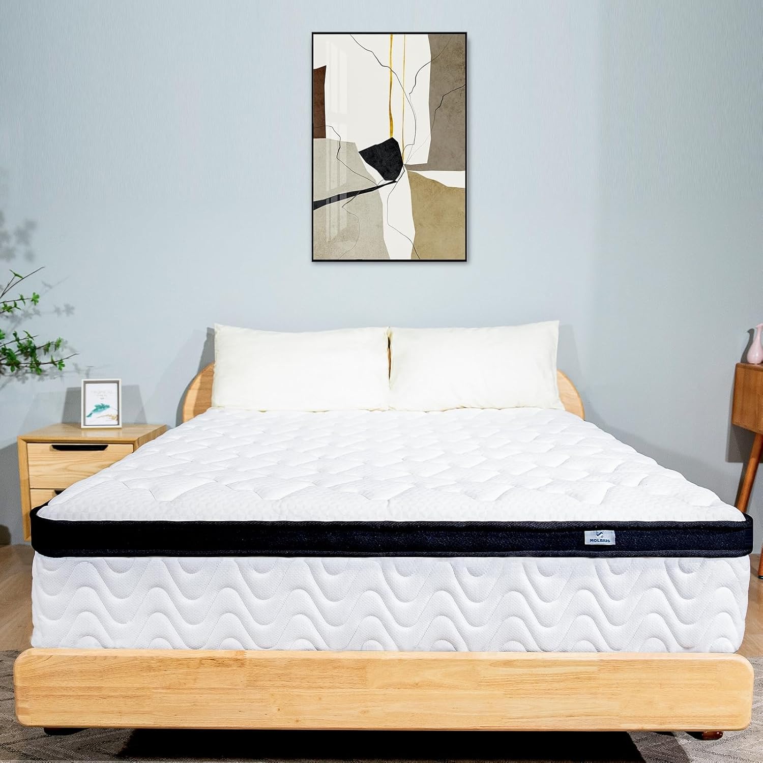 Full Size Mattress 10 Inch | Full Mattresses in a Box Hybrid | Medium Firm Feel Memory Foam and Individual Pocket Springs | Fiberglass Free Bed Matress | Breathable | CertiPUR-US | Upgrade - Image 7