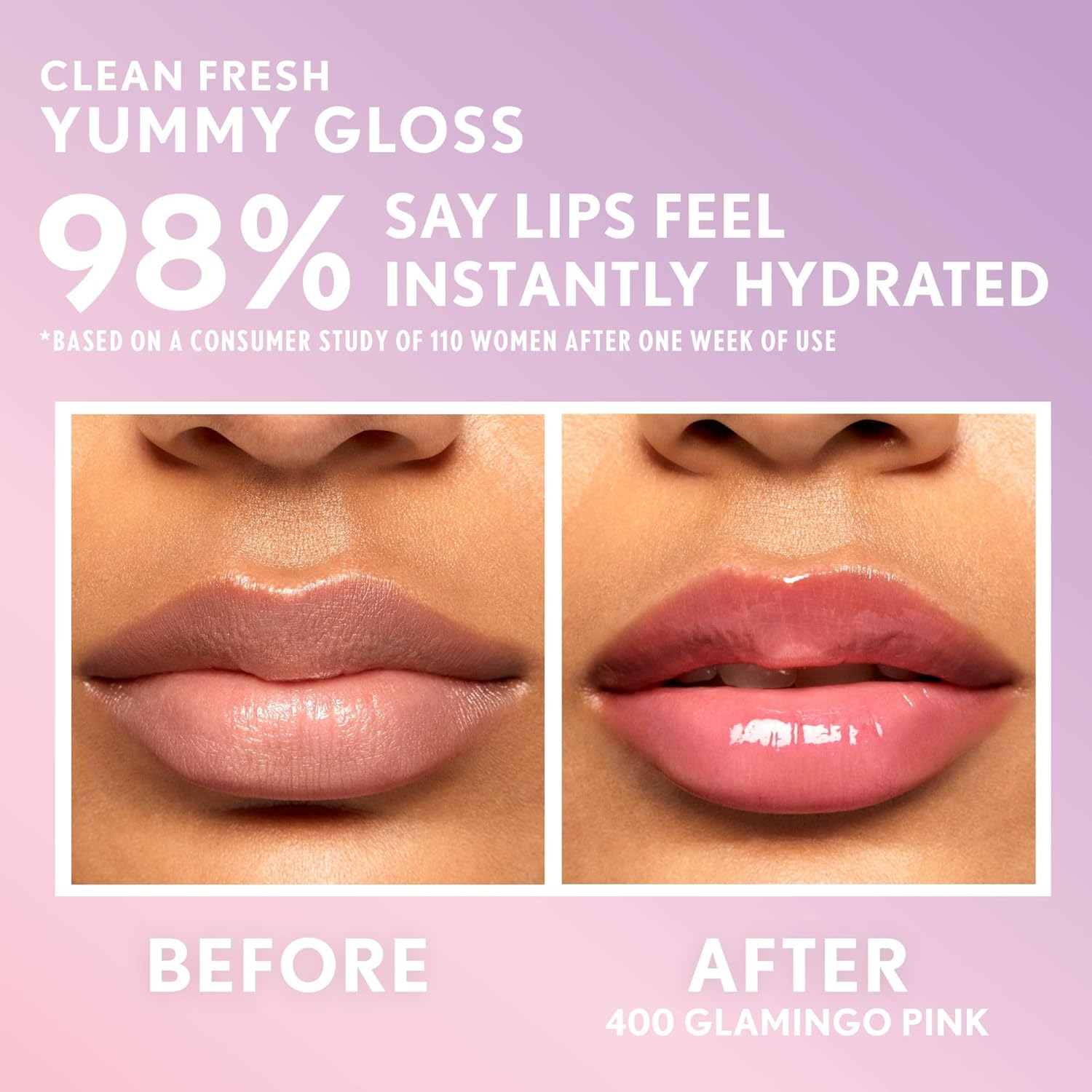 COVERGIRL Clean Fresh Yummy Gloss – Lip Gloss, Sheer, Natural Scents, Vegan Formula - Glamingo Pink - Image 5