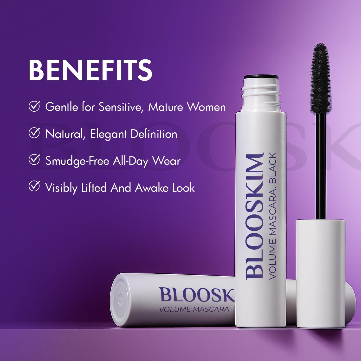 Mascara for Older Women 60 Plus: Hypoallergenic Black Prime Mascara for Sensitive Eyes, Non-Clumping Formula for Mature Women, 5.5g - Image 6
