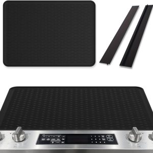 Stove Top Covers for Electric Stove (28'' x 20'') Stove Gap Covers Pack, Heat Resistant Mat up to 450°F, Electric Stove Top Cover, Dish Drying Mat (Gap Cover Combo)