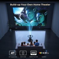 Goodee Viedo Projector With Wifi And Bluetooth, Smart Movie System/ Dolby Audio/ Auto Focus & Keystone Portable Projector, 4k Video Decode & 1080p Native For Home Theater / Outdoor - Image 6