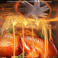Nuwave Brio 15.5Qt Air Fryer Rotisserie Oven, X-Large Family Size, Powerful 1800W, 4 Rack Positions, 50°-425°F Temp Controls, 100 Presets & 50 Memory, Integrated Smart Thermometer, Linear T Technology - Image 4