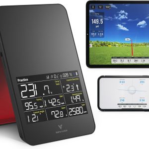 SC4 PRO Golf Launch Monitor & 3D Driving Range Simulator for Indoor and Outdoor Use | Portable Golf Swing Analyzer & Tracker with Built-in Screen | No Fees