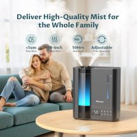 BREEZOME 8L Humidifiers for Bedroom, Smart Warm & Cool Mist for Large Room Home, Top Fill Ultrasonic Humidifier, Humidity Sensor, Essential Oil, 65H Runtime, Quiet for Baby, Plants, Fast Relief - Image 9
