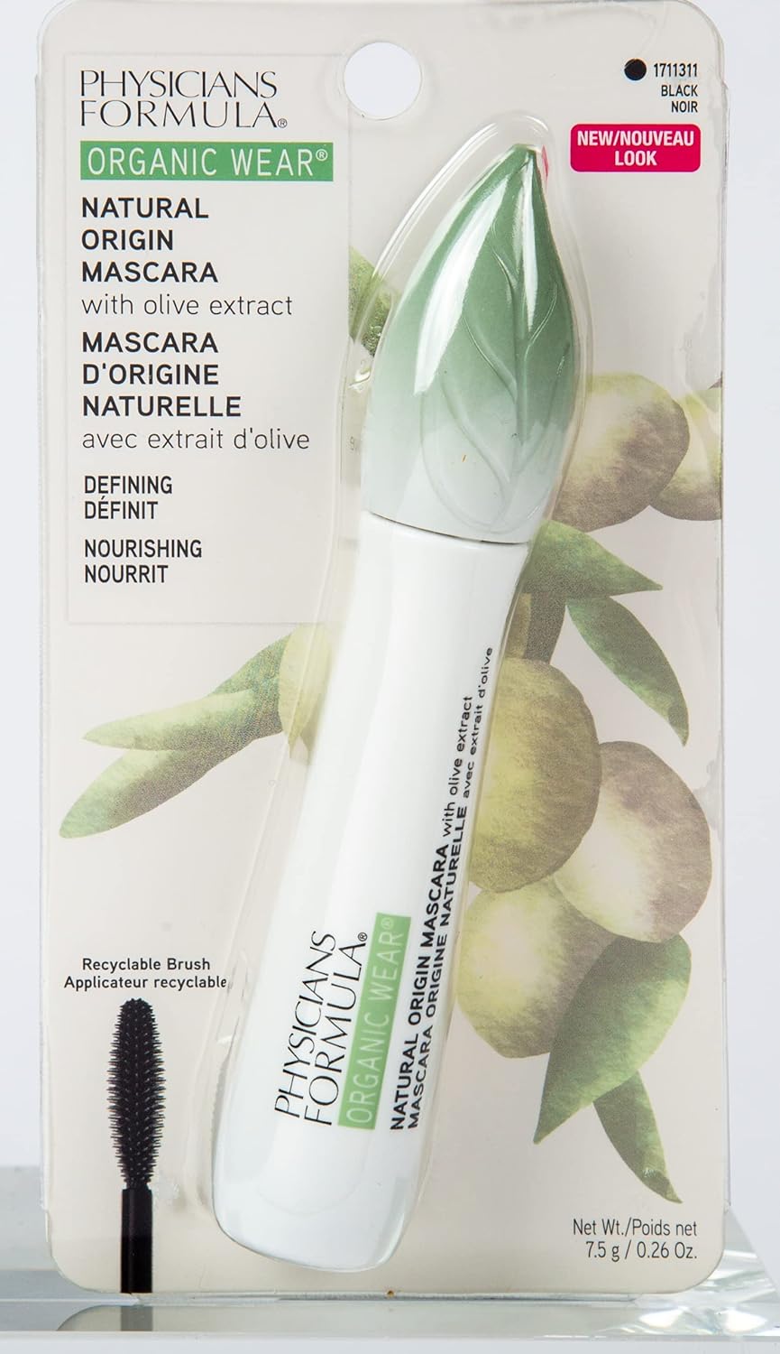 Physicians Formula Organic Wear Lash-Boosting All Natural Mascara, Lifts, Lengthens, For Sensitive Eyes, Dermatologist Tested - Natural Origin Black - Image 8